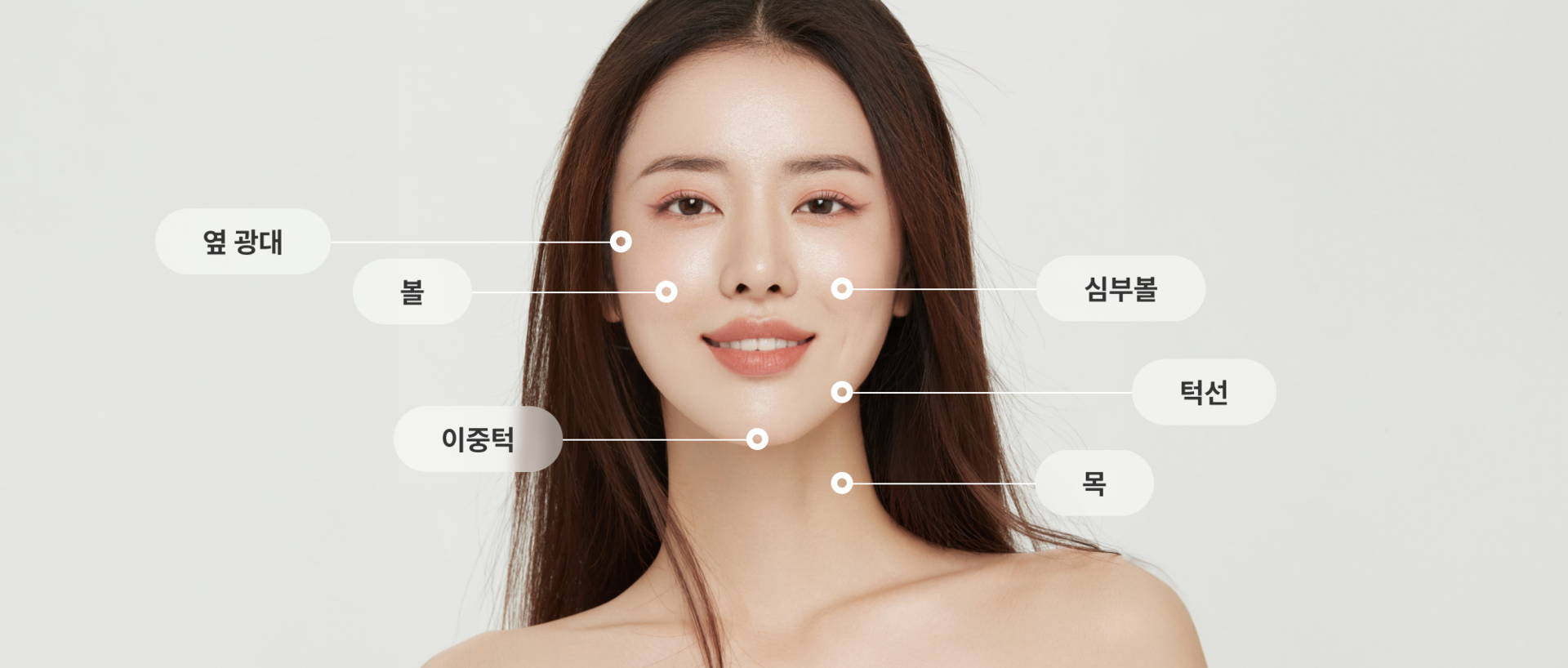 Facial liposuction areas
