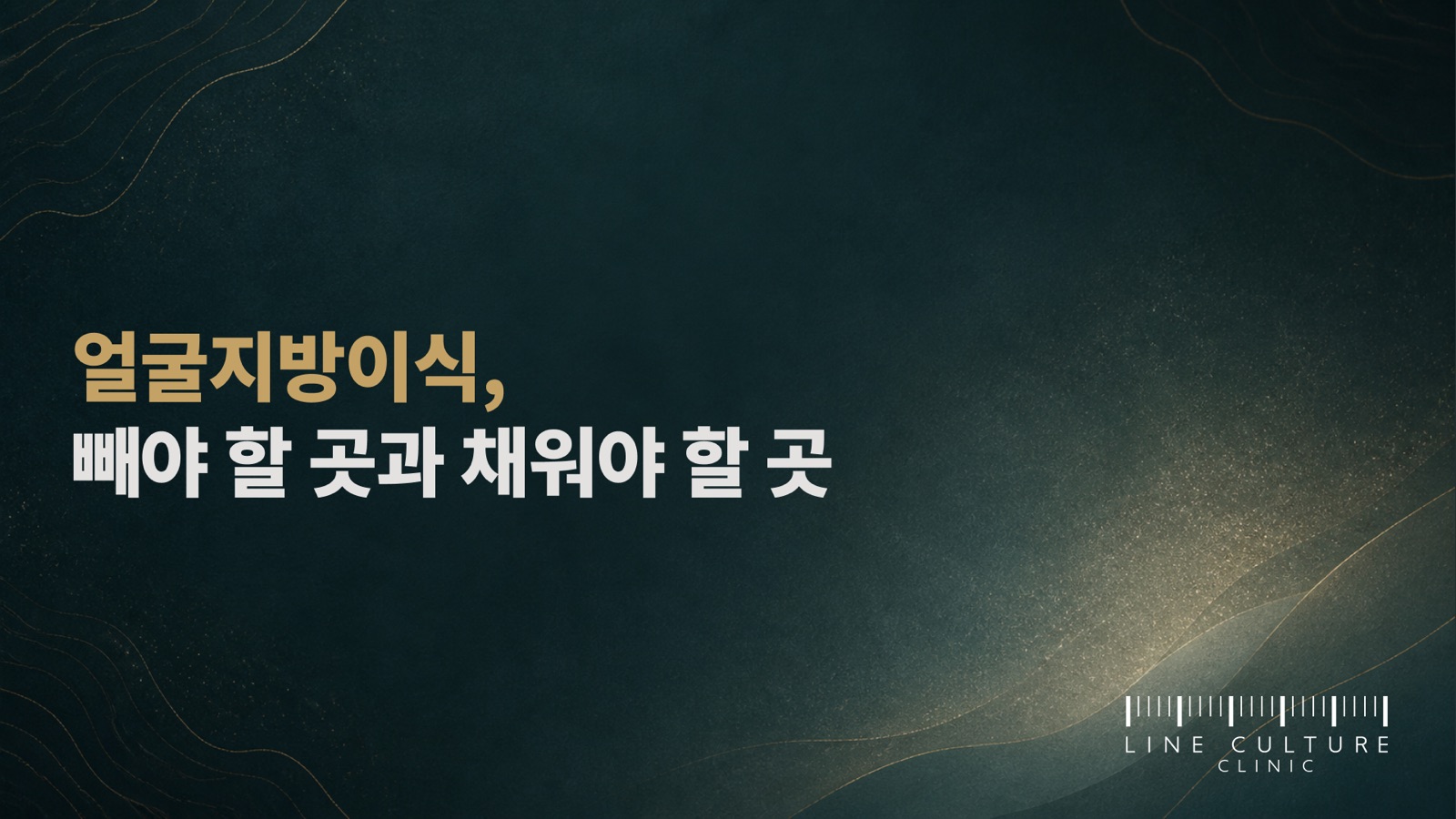 얼굴지방이식, 빼야 할 곳과 채워야 할 곳은 따로 있습니다 - 라인컬처의원