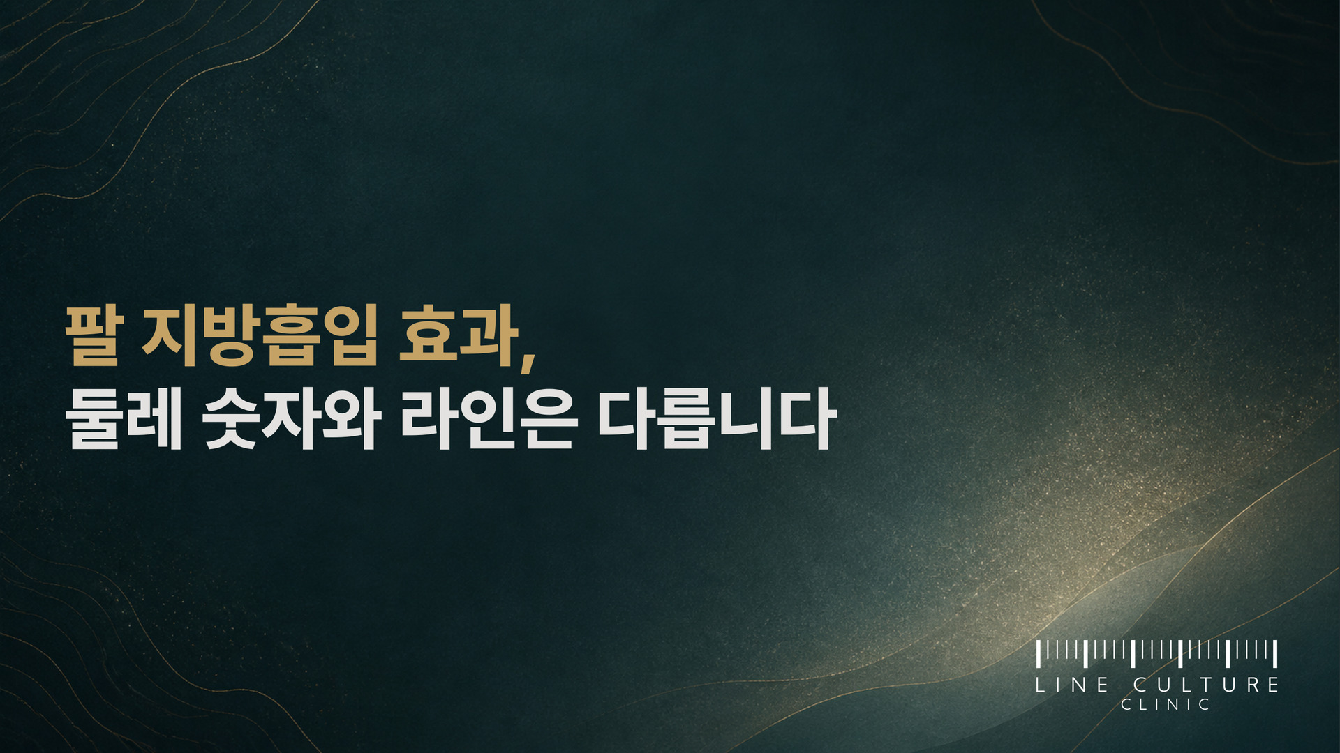 팔 지방흡입 효과, 둘레 숫자와 라인은 다릅니다 - 라인컬처의원