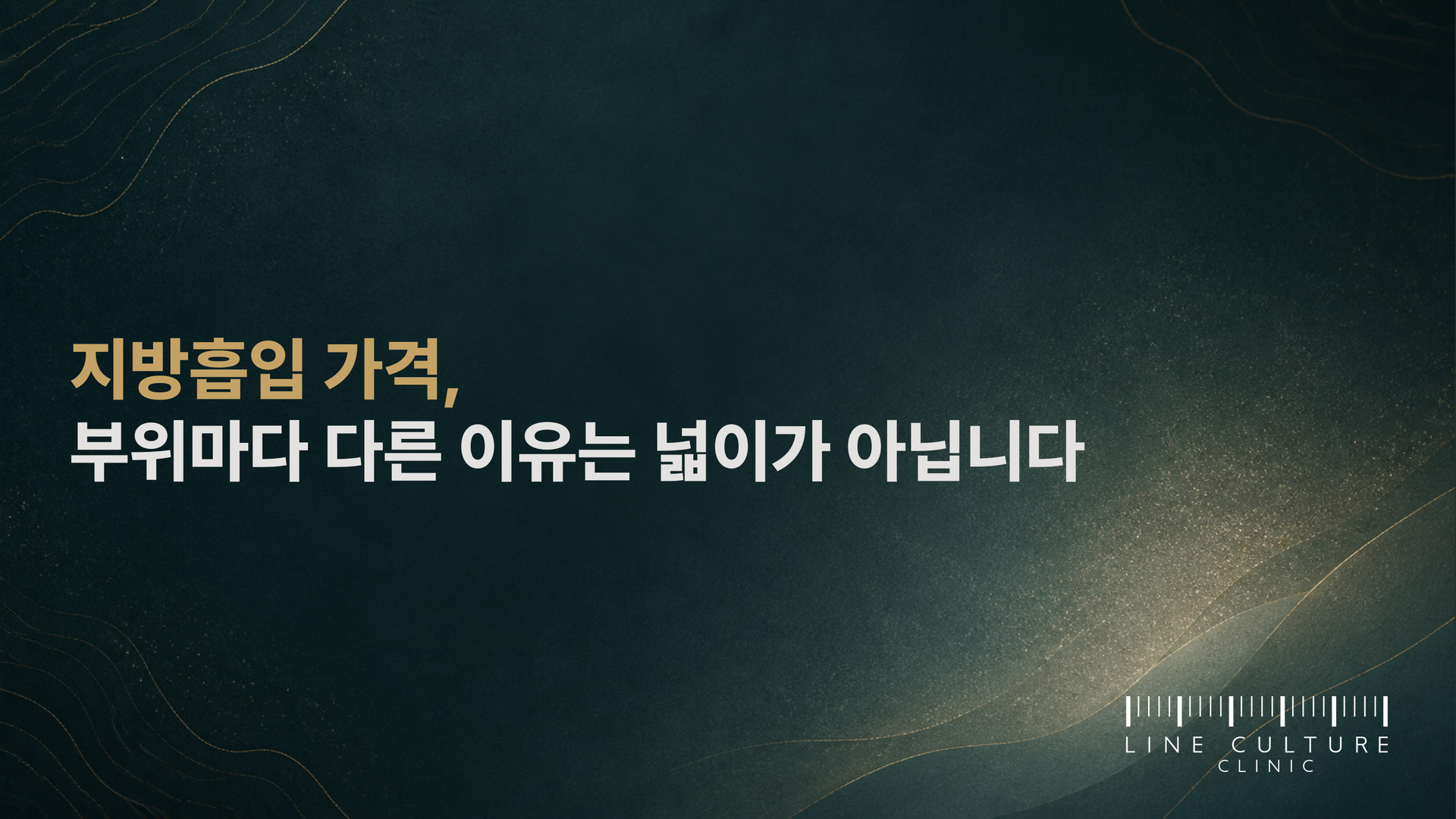 지방흡입 가격, 부위마다 다른 이유는 넓이가 아닙니다 - 라인컬처의원