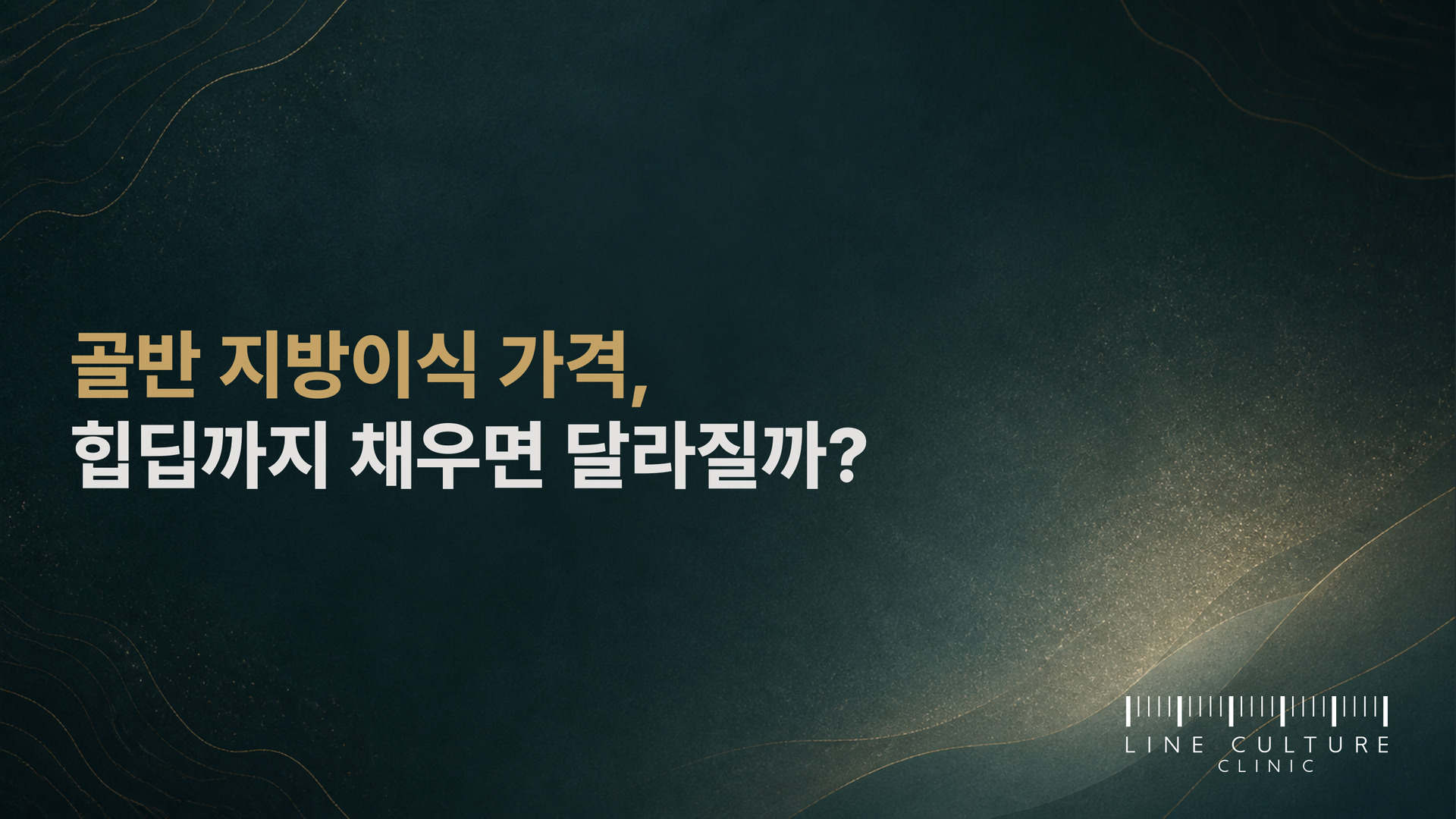 골반 지방이식 가격, 힙딥까지 채우면 달라질까? - 라인컬처의원