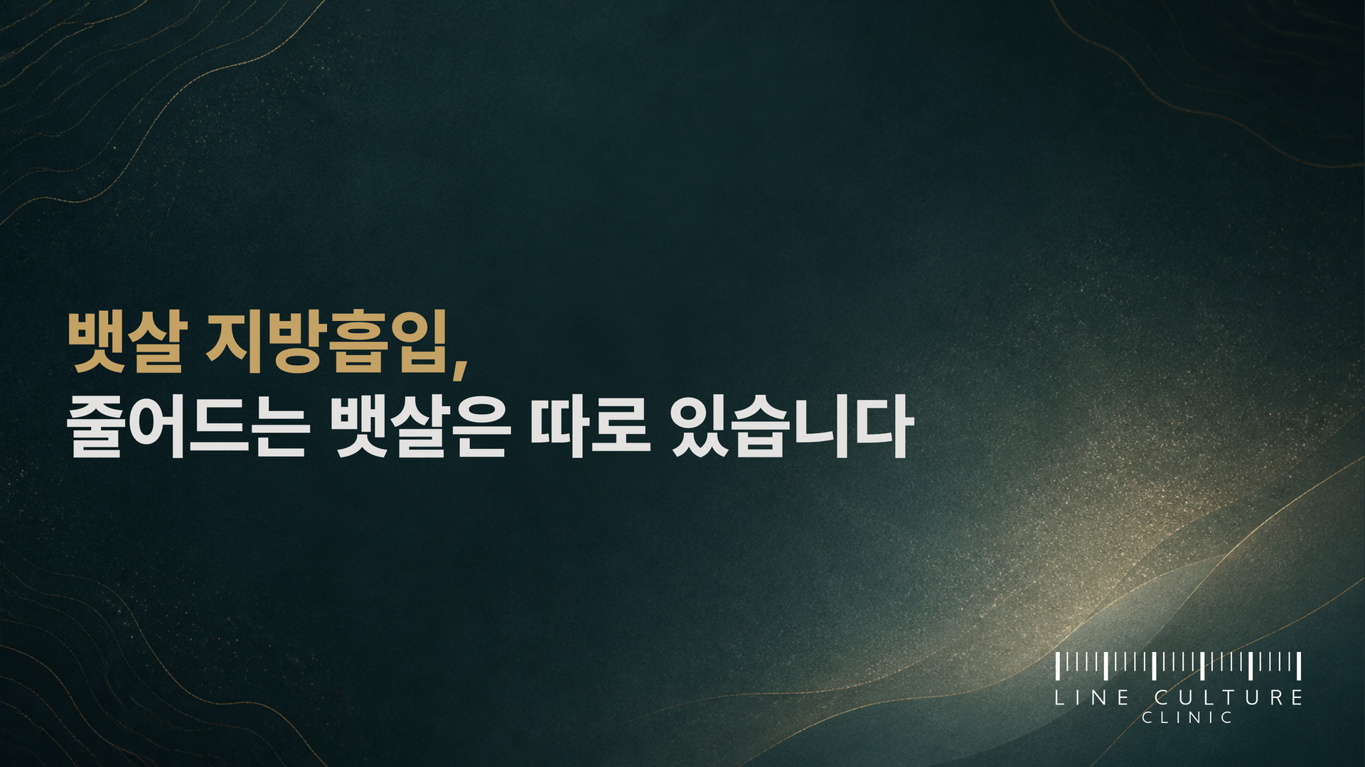 뱃살 지방흡입, 줄어드는 뱃살은 따로 있습니다 - 라인컬처의원