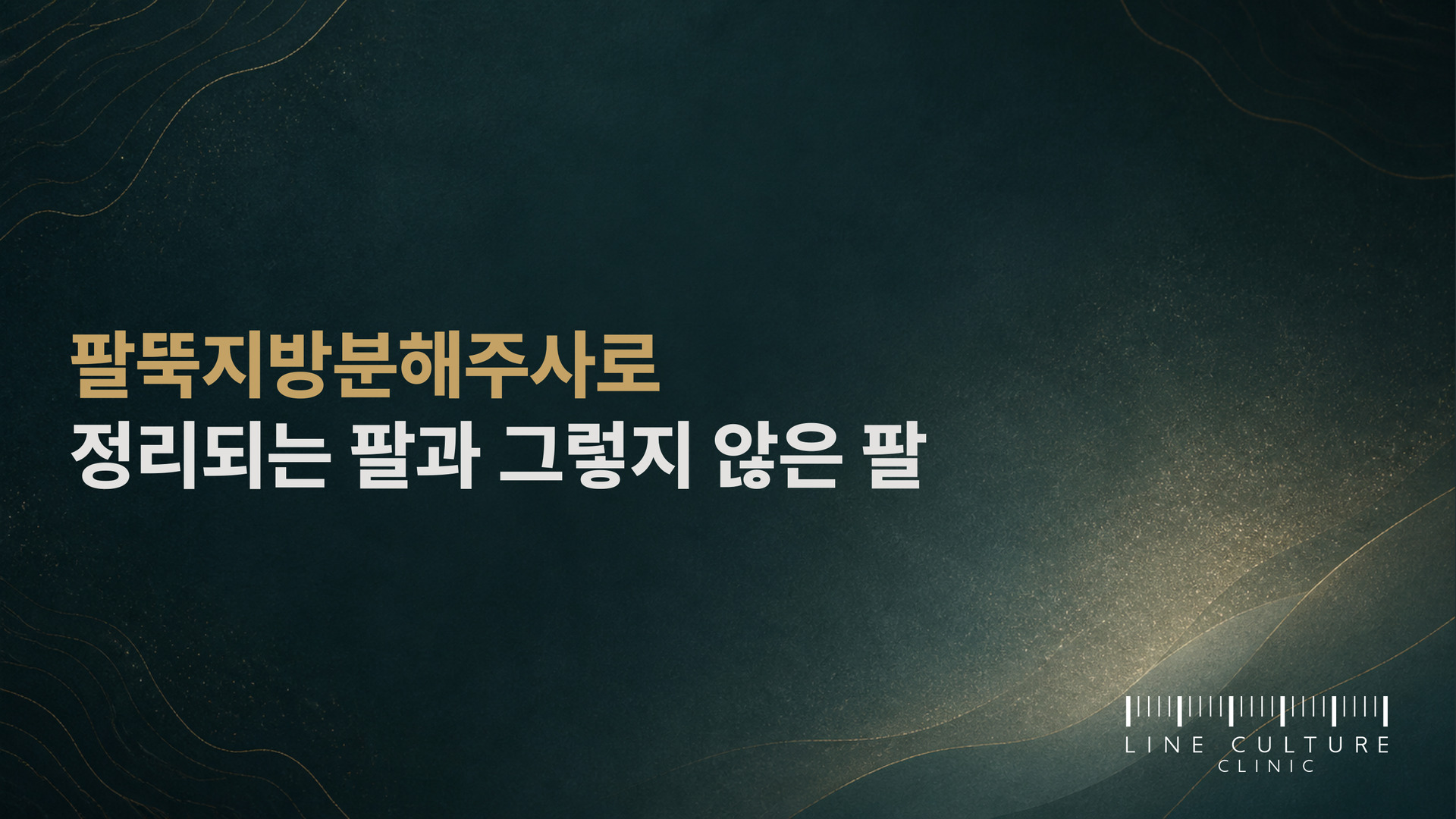 팔뚝지방분해주사로 정리되는 팔과 그렇지 않은 팔 - 라인컬처의원