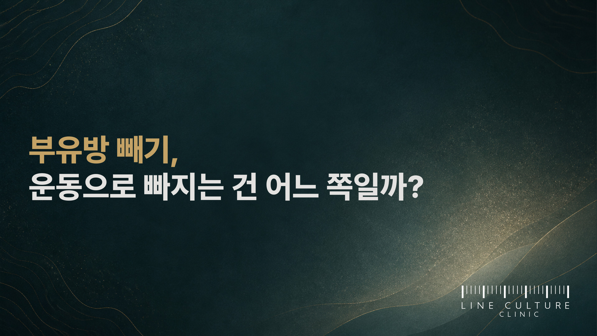 부유방 빼기, 운동으로 빠지는 건 어느 쪽일까? - 라인컬처의원