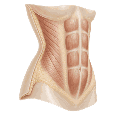 Mixed type — side-view diagram of the skin, subcutaneous fat and muscle layers