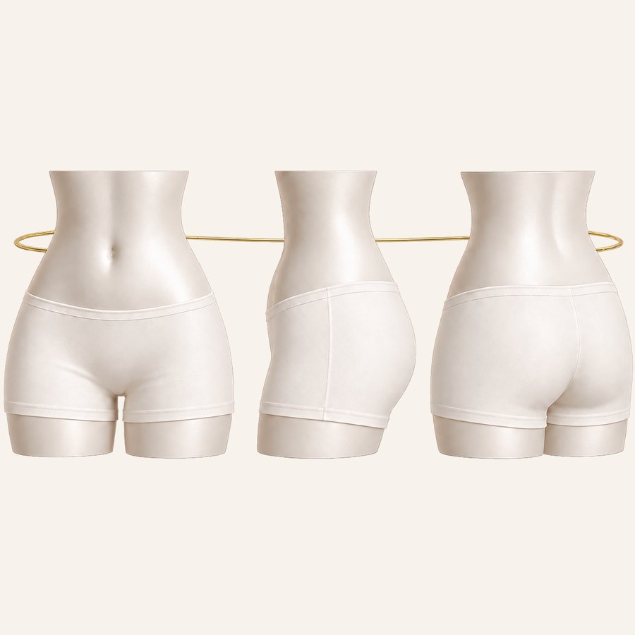 Diagram of the torso turned front, side and back